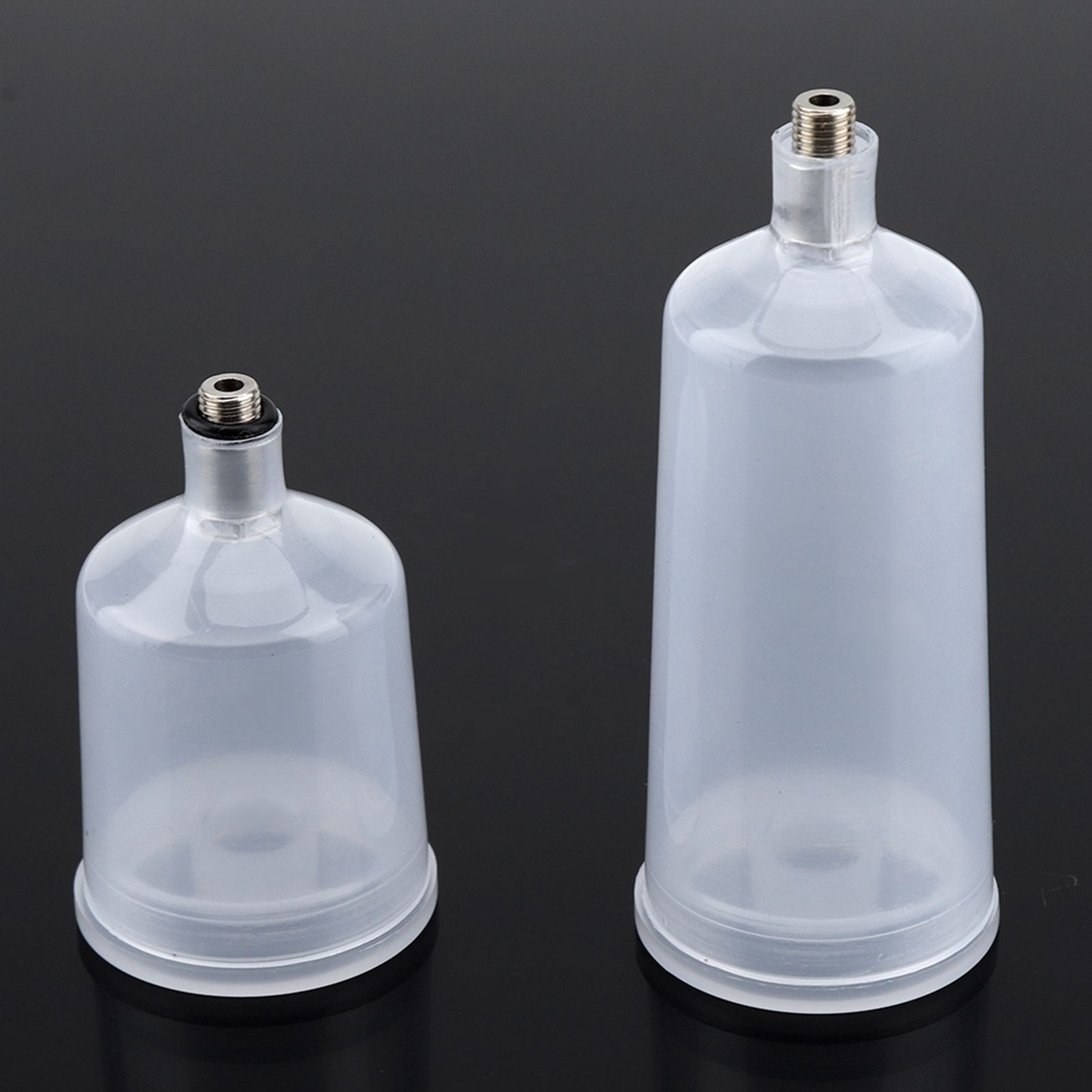 2PCS / Set Plastic Spray Paint Gun Airbrush Cup Pot Fastmover Threaded view 8
