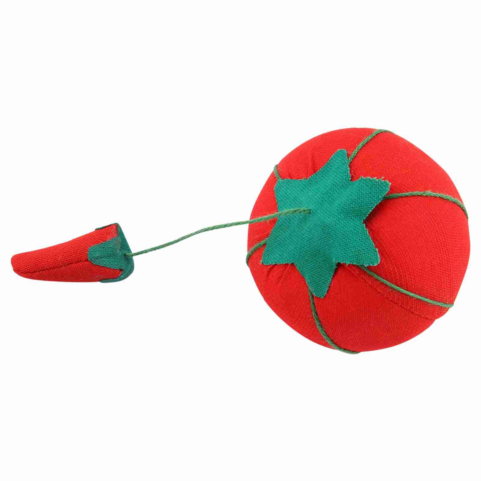 2Pcs/Set Cute Tomato Ball Shape Needle Pincushion Pin Cushion Holder — image 1