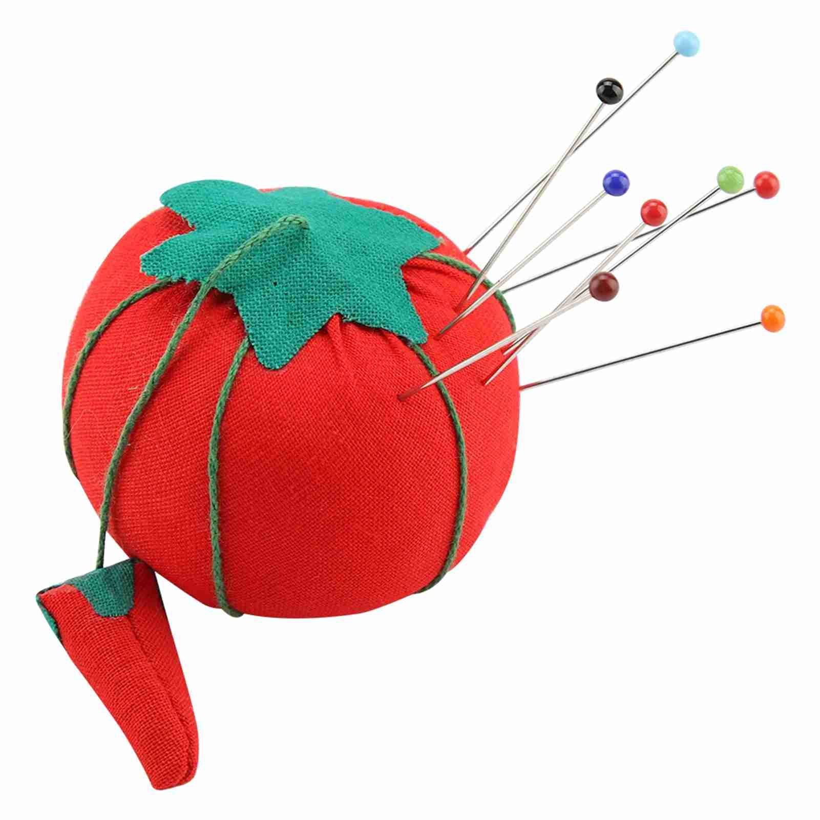 2Pcs/Set Cute Tomato Ball Shape Needle Pincushion Pin Cushion Holder view 3