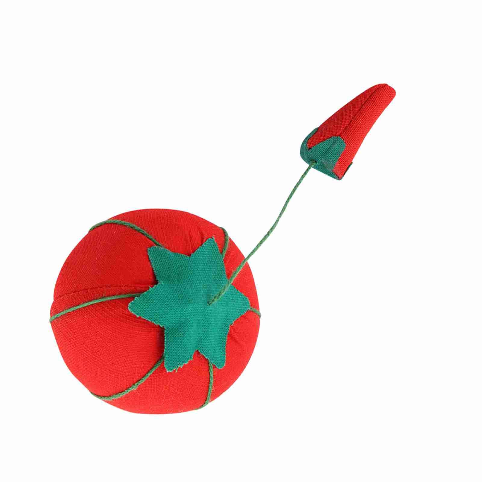2Pcs/Set Cute Tomato Ball Shape Needle Pincushion Pin Cushion Holder view 5