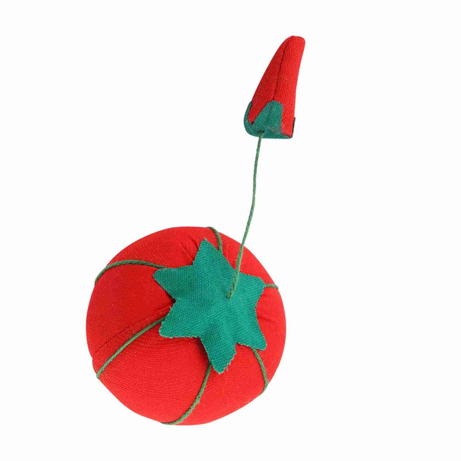 2Pcs/Set Cute Tomato Ball Shape Needle Pincushion Pin Cushion Holder view 6