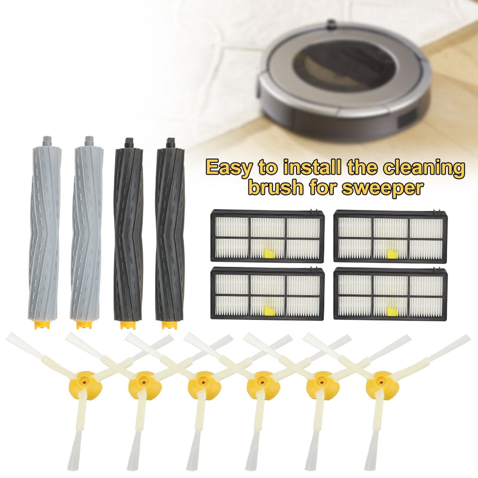 Replaceable Cleaning Brush for Sweeper Roomba 800 860 865 866 870 878 787 878 view 7