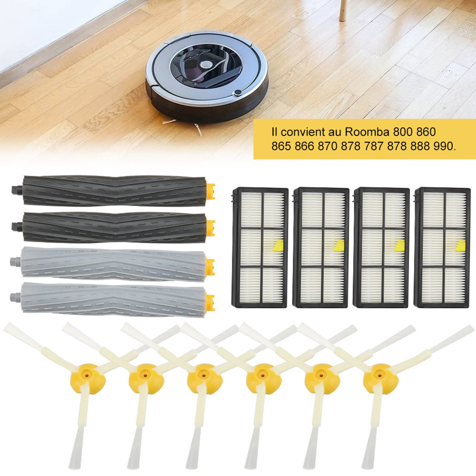Replaceable Cleaning Brush for Sweeper Roomba 800 860 865 866 870 878 787 878 view 9
