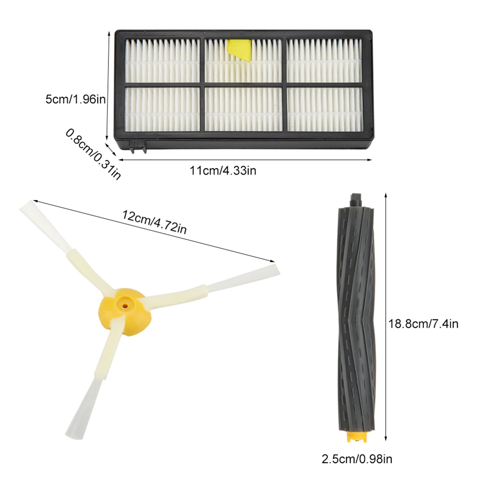 Replaceable Cleaning Brush for Sweeper Roomba 800 860 865 866 870 878 787 878 view 10