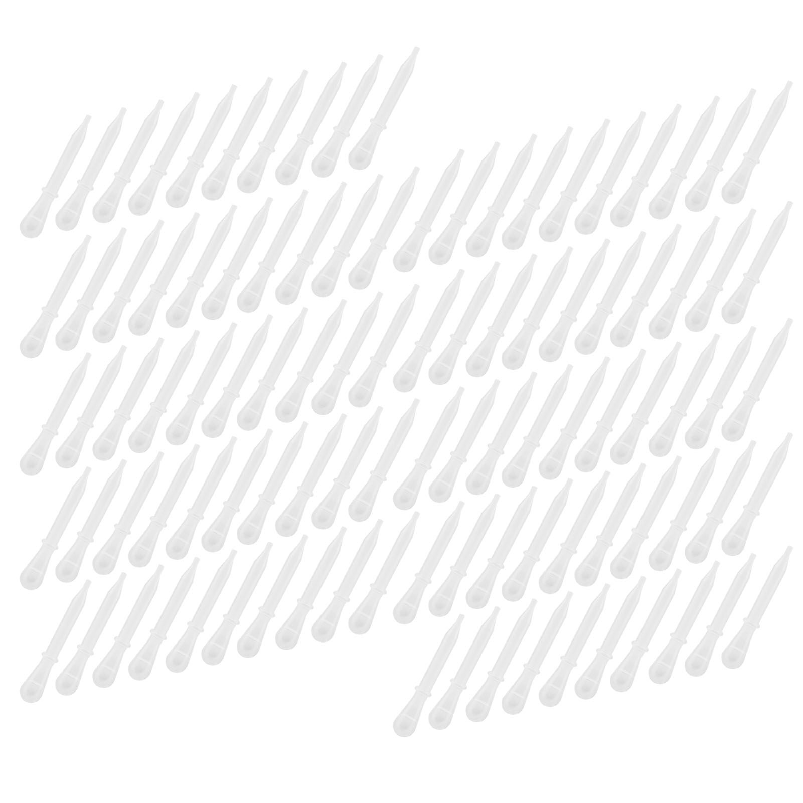 100 PCS Disposable Plastic Pipette Eye Droppers Transfer Liquids Mix Airbrush
