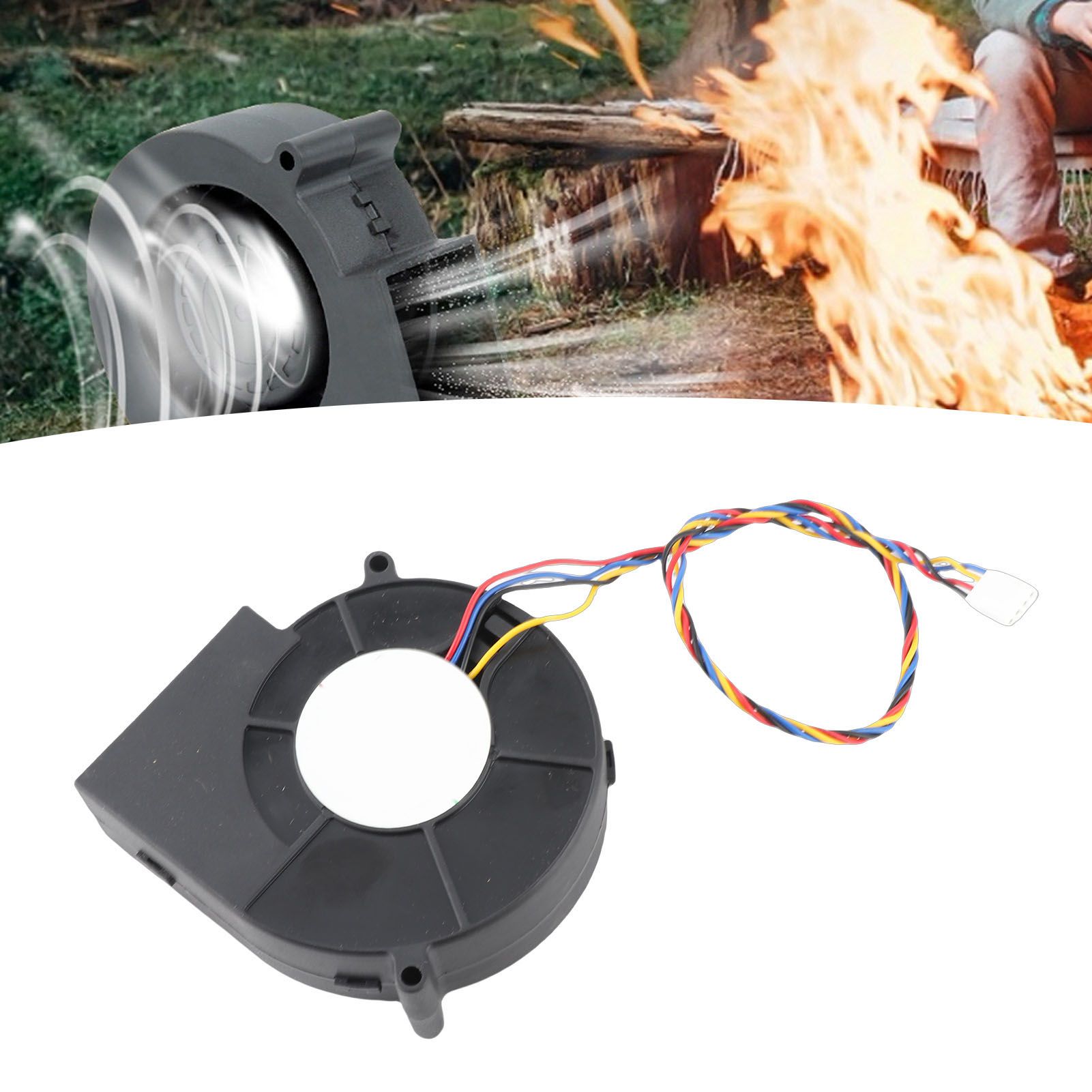 BBQ Fan Air Blower for Barbecue Picnic Camping Fire Charcoal Starter 12V 2.94A view 12