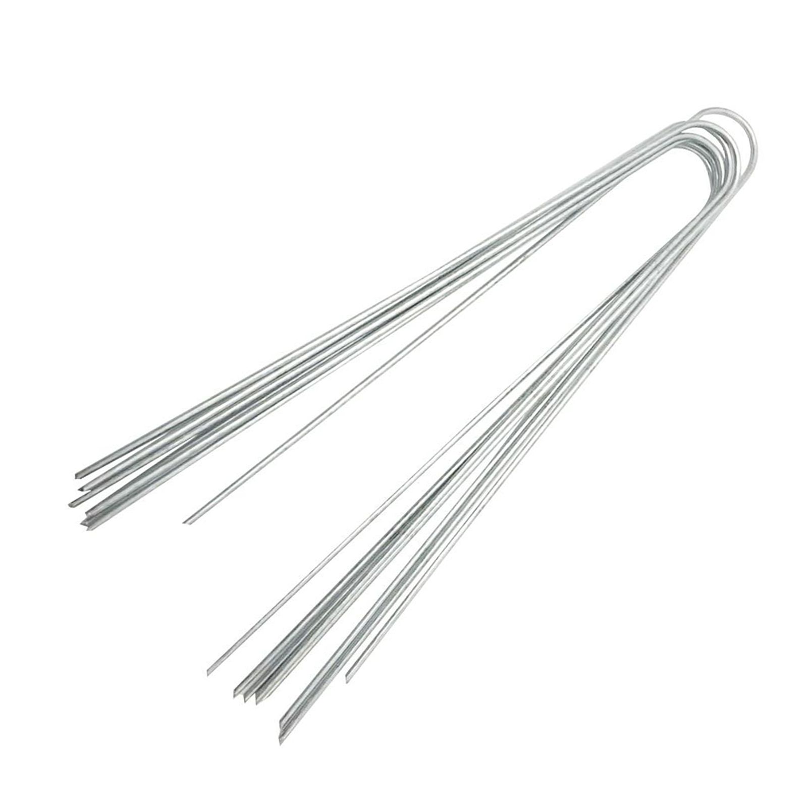 50 PCS Steel Landscape U shaped Stakes Pins Staple Peg for Ground Garden Farm