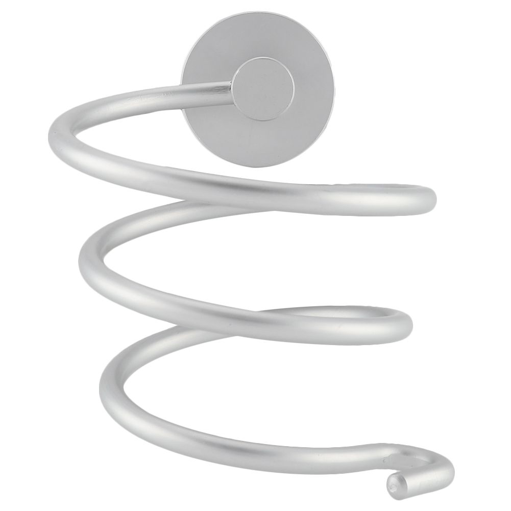 Aluminium Alloy Wall Mount Hair Dryer Holder Storage Rack Bathroom Organizer Shelf
