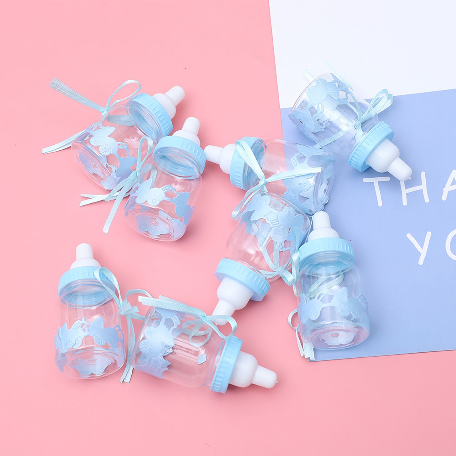 30pcs Cute Feeding Bottle Shape Candy Boxes for Event Christening Party view 5
