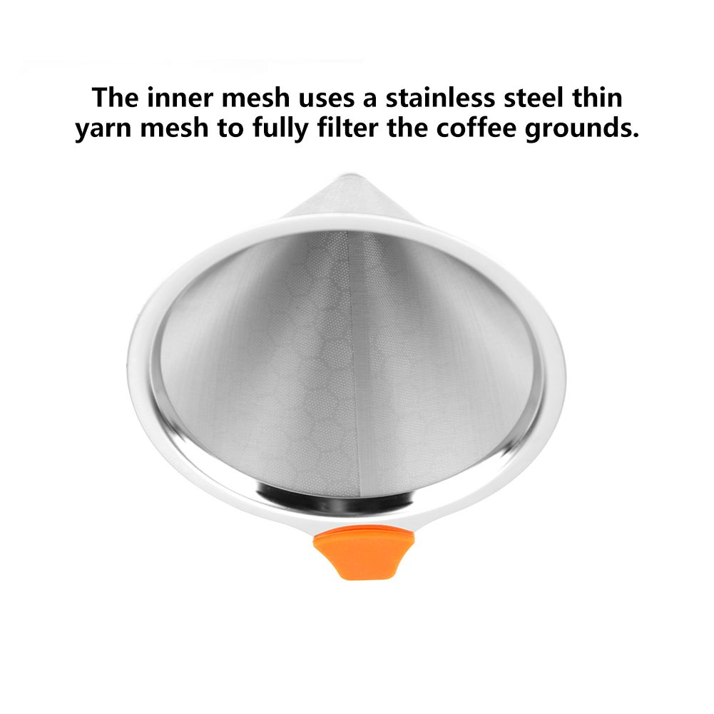 American Stainless Steel Coffee Filter Tea Coffee Dripper Coffee Mesh Strainer view 7