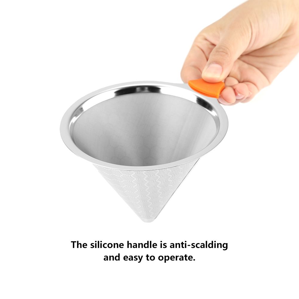 American Stainless Steel Coffee Filter Tea Coffee Dripper Coffee Mesh Strainer view 9
