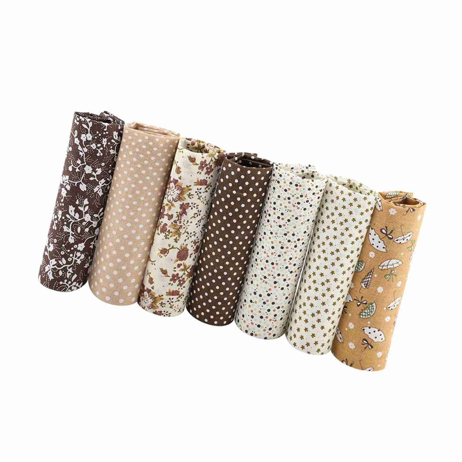 7pcs 25*25cm Cotton Fabric DIY Assorted Squares Pre Cut Bedding Kit Quarters view 5
