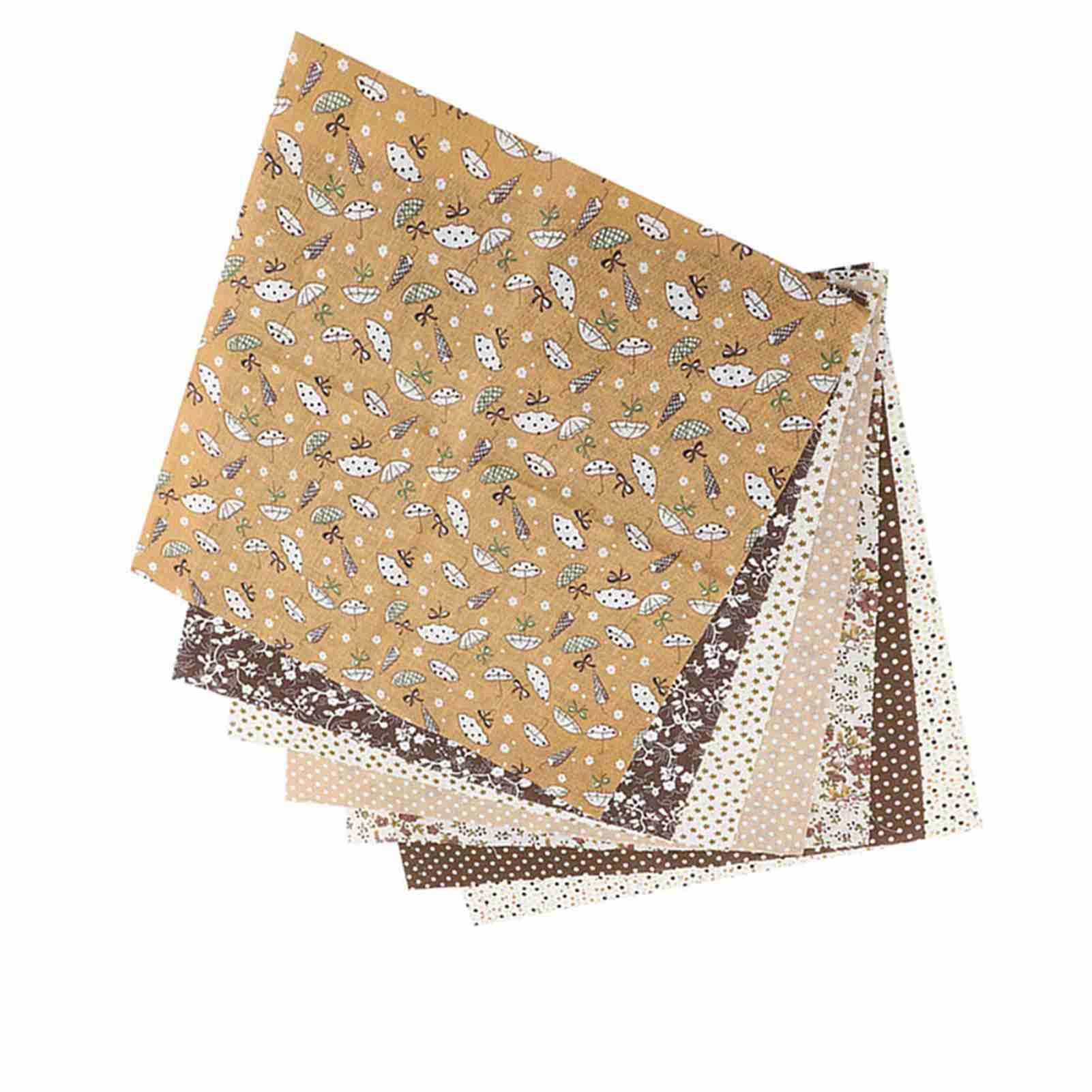 7pcs 25*25cm Cotton Fabric DIY Assorted Squares Pre Cut Bedding Kit Quarters view 7