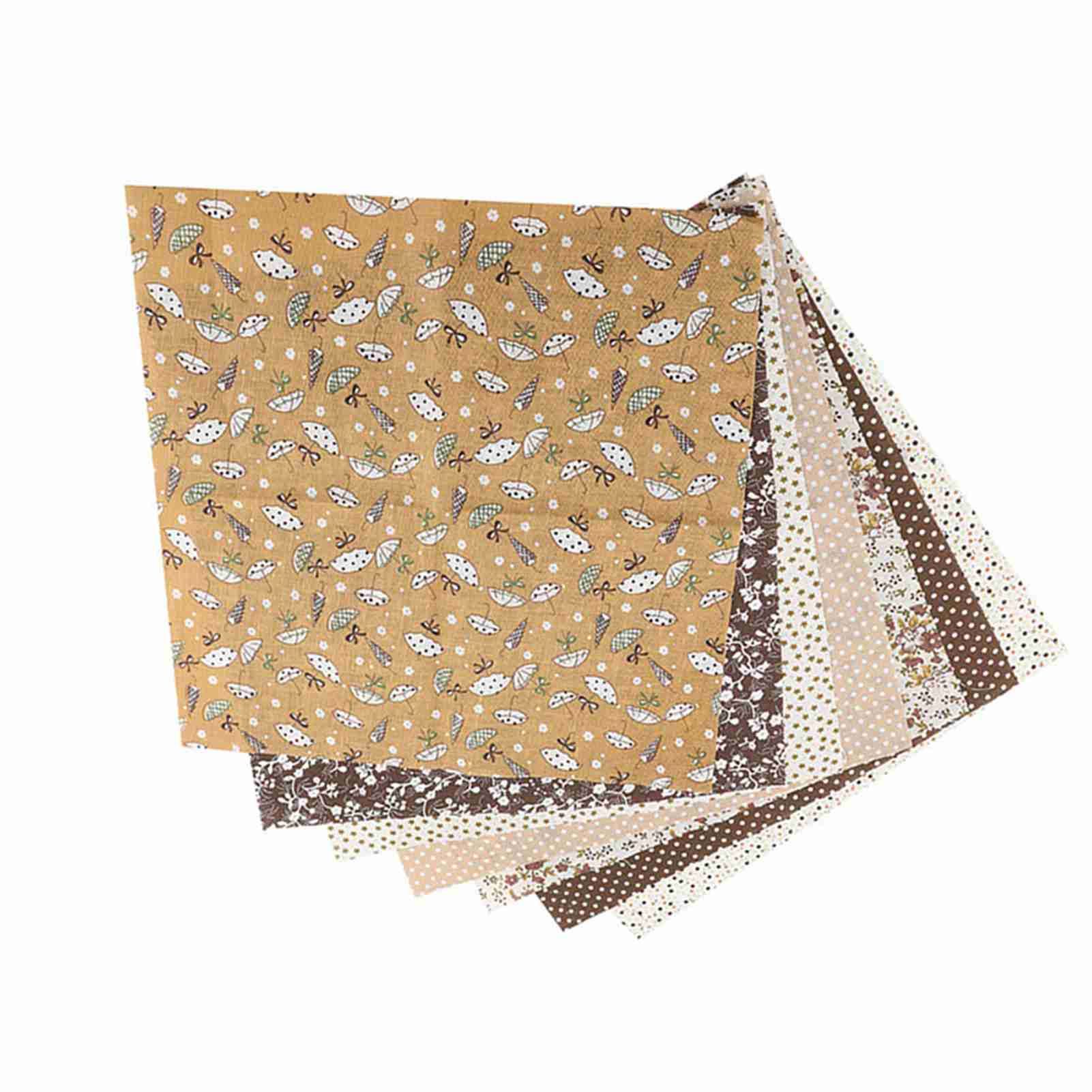 7pcs 25*25cm Cotton Fabric DIY Assorted Squares Pre Cut Bedding Kit Quarters view 8