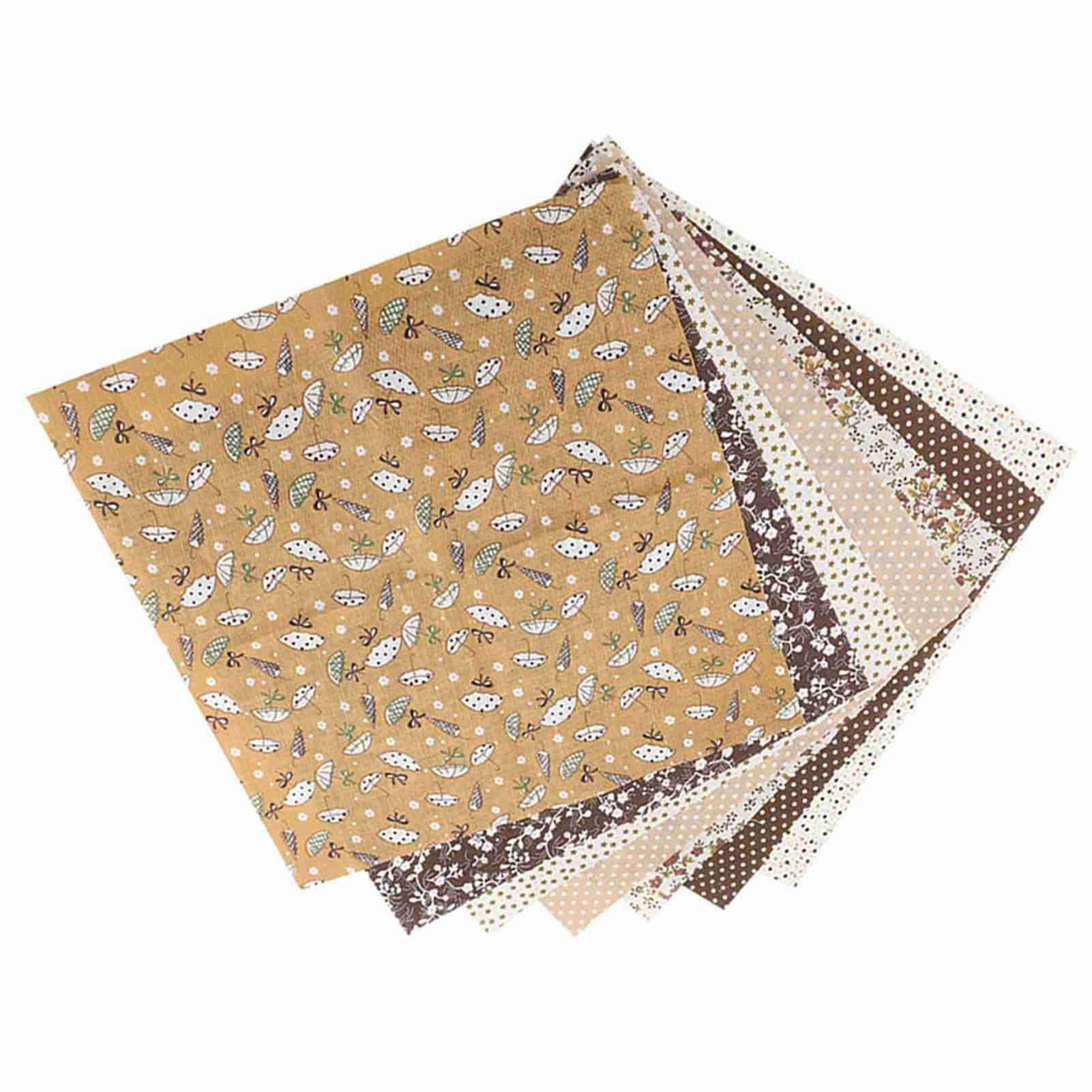 7pcs 25*25cm Cotton Fabric DIY Assorted Squares Pre Cut Bedding Kit Quarters view 9