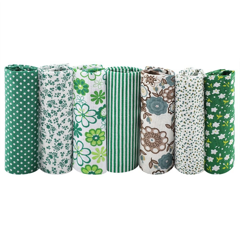 7pcs 25*25cm Cotton Fabric DIY Assorted Squares Pre Cut Bedding Kit Quarters view 3