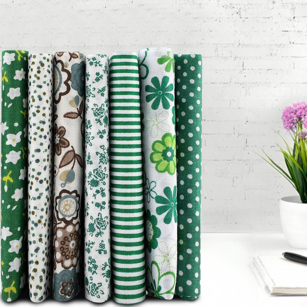 7pcs 25*25cm Cotton Fabric DIY Assorted Squares Pre Cut Bedding Kit Quarters view 7