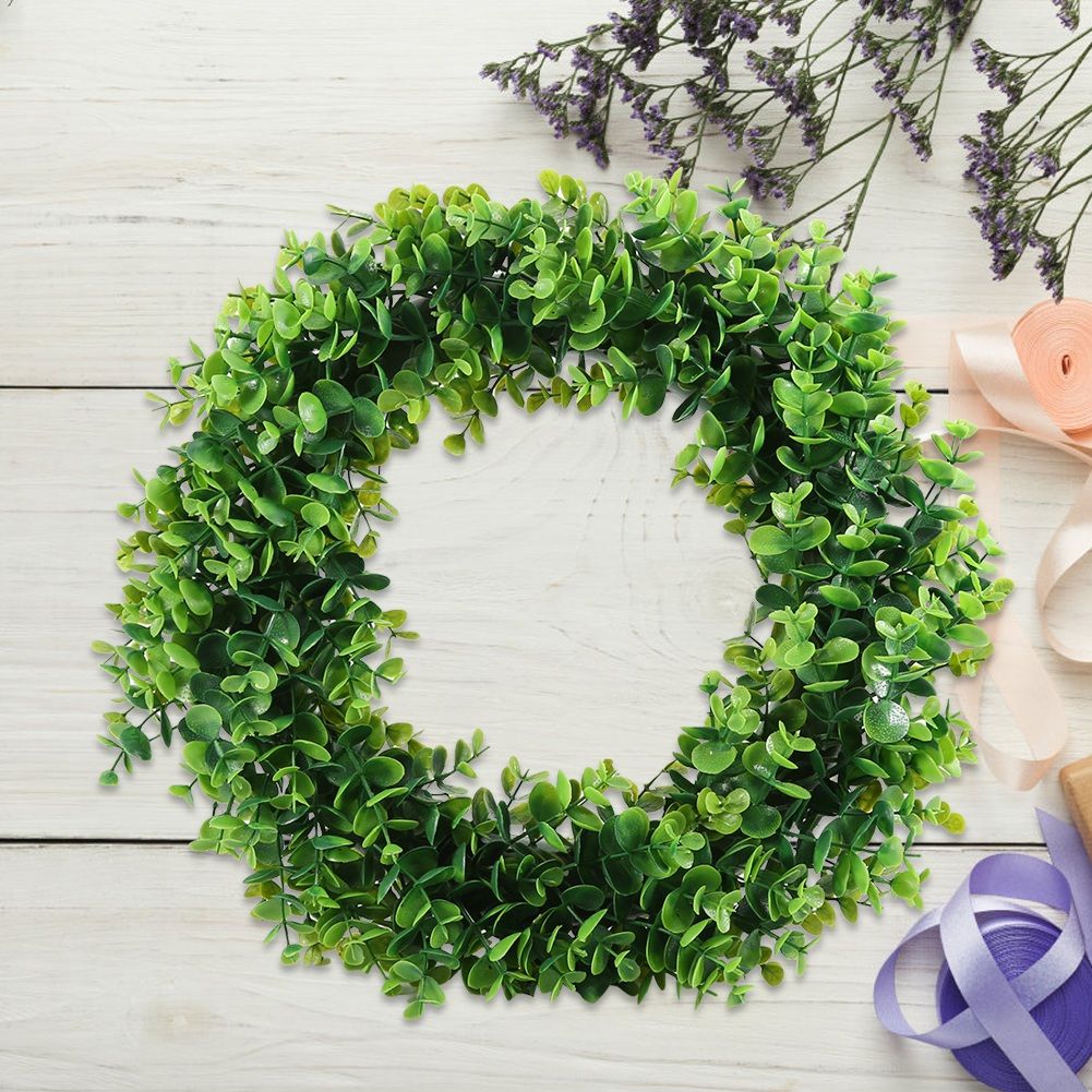 40cm Door Hanging Wall Window Flower Green Leaf Wreath Home Wedding Party Decor view 4