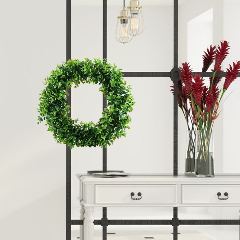 40cm Door Hanging Wall Window Flower Green Leaf Wreath Home Wedding Party Decor view 5