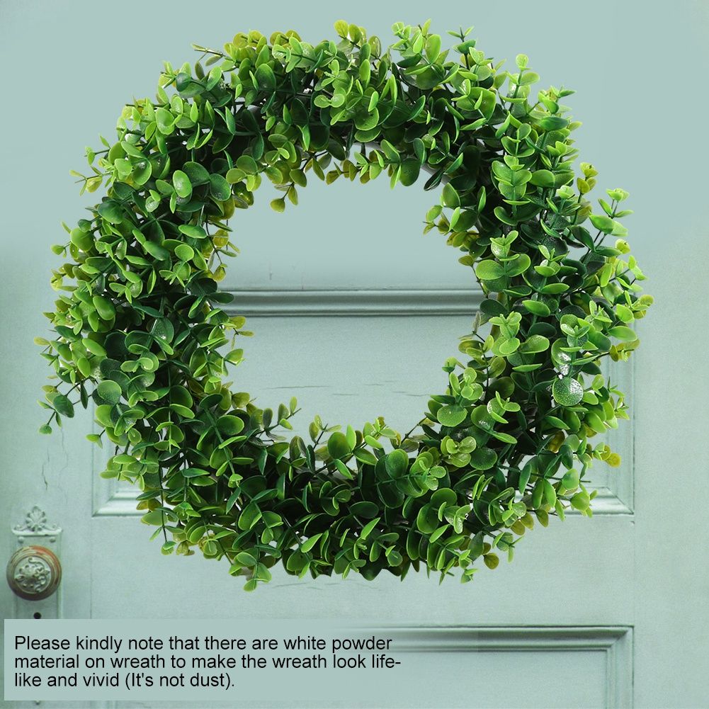 40cm Door Hanging Wall Window Flower Green Leaf Wreath Home Wedding Party Decor view 6