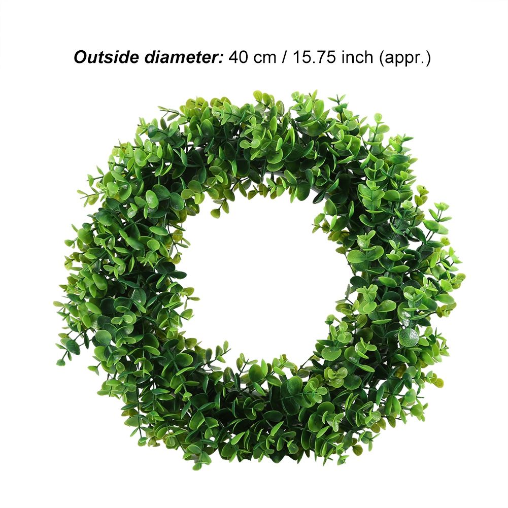 40cm Door Hanging Wall Window Flower Green Leaf Wreath Home Wedding Party Decor view 7