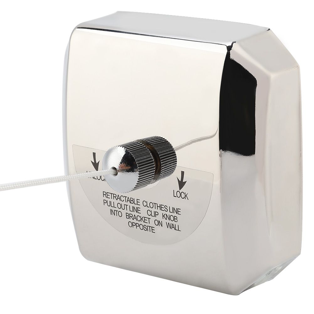Square Stainless Steel Retractable Clothes Line Indoor Laundry Single Clothesline view 3