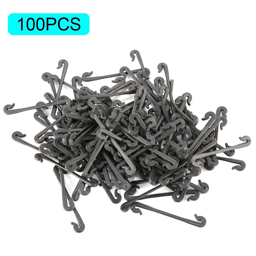 100Pcs Grape Grafting Clips Garden Plant Vegetable Vine Fixing Clamp Black view 2