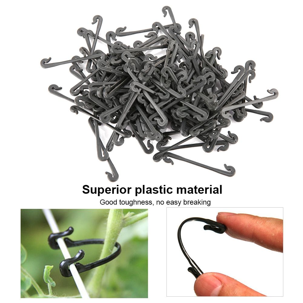 100Pcs Grape Grafting Clips Garden Plant Vegetable Vine Fixing Clamp Black view 7