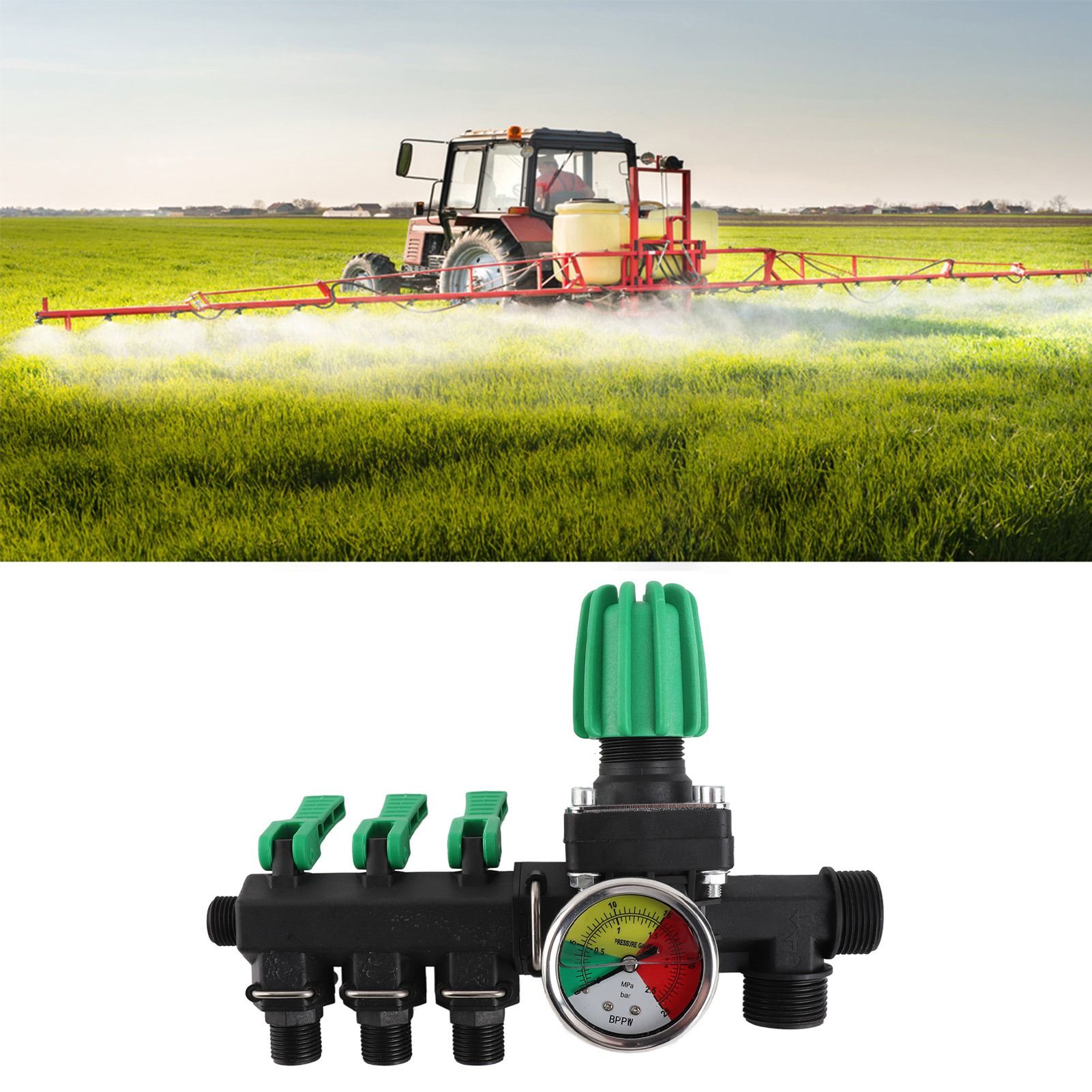Agricultural Sprayer Control Shut Off Valve 3 Way Water Splitter view 11