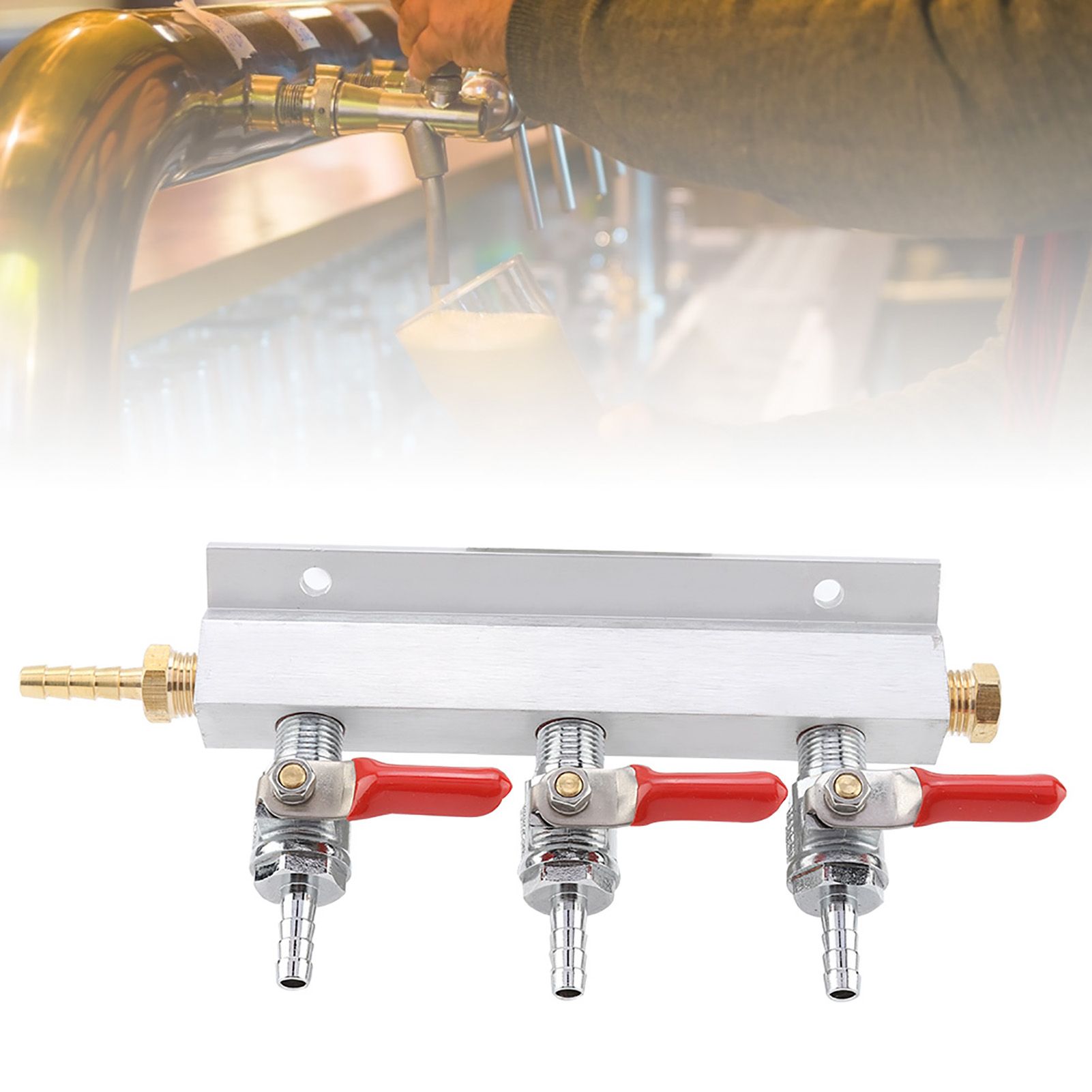 3 Way CO2 Gas Distribution Manifold Beer Dispensing Barrel Dispenser view 5