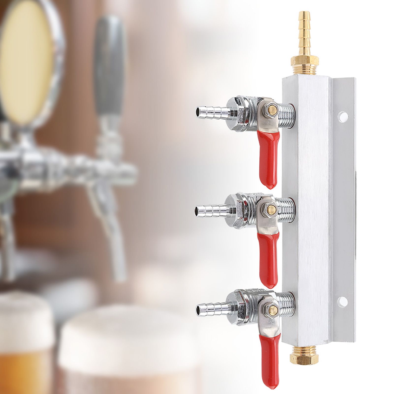 3 Way CO2 Gas Distribution Manifold Beer Dispensing Barrel Dispenser view 6