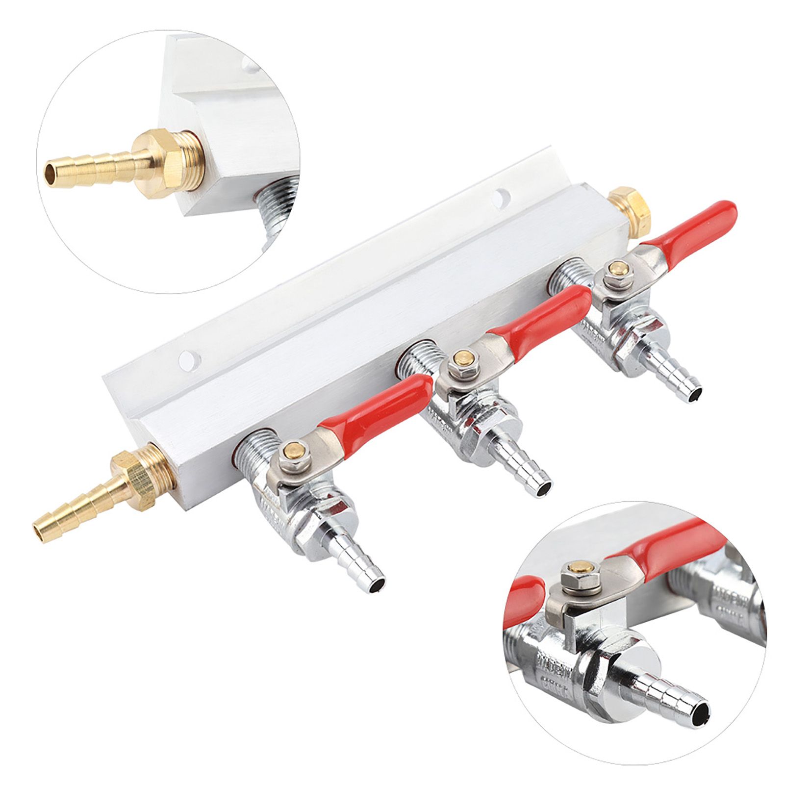 3 Way CO2 Gas Distribution Manifold Beer Dispensing Barrel Dispenser view 7