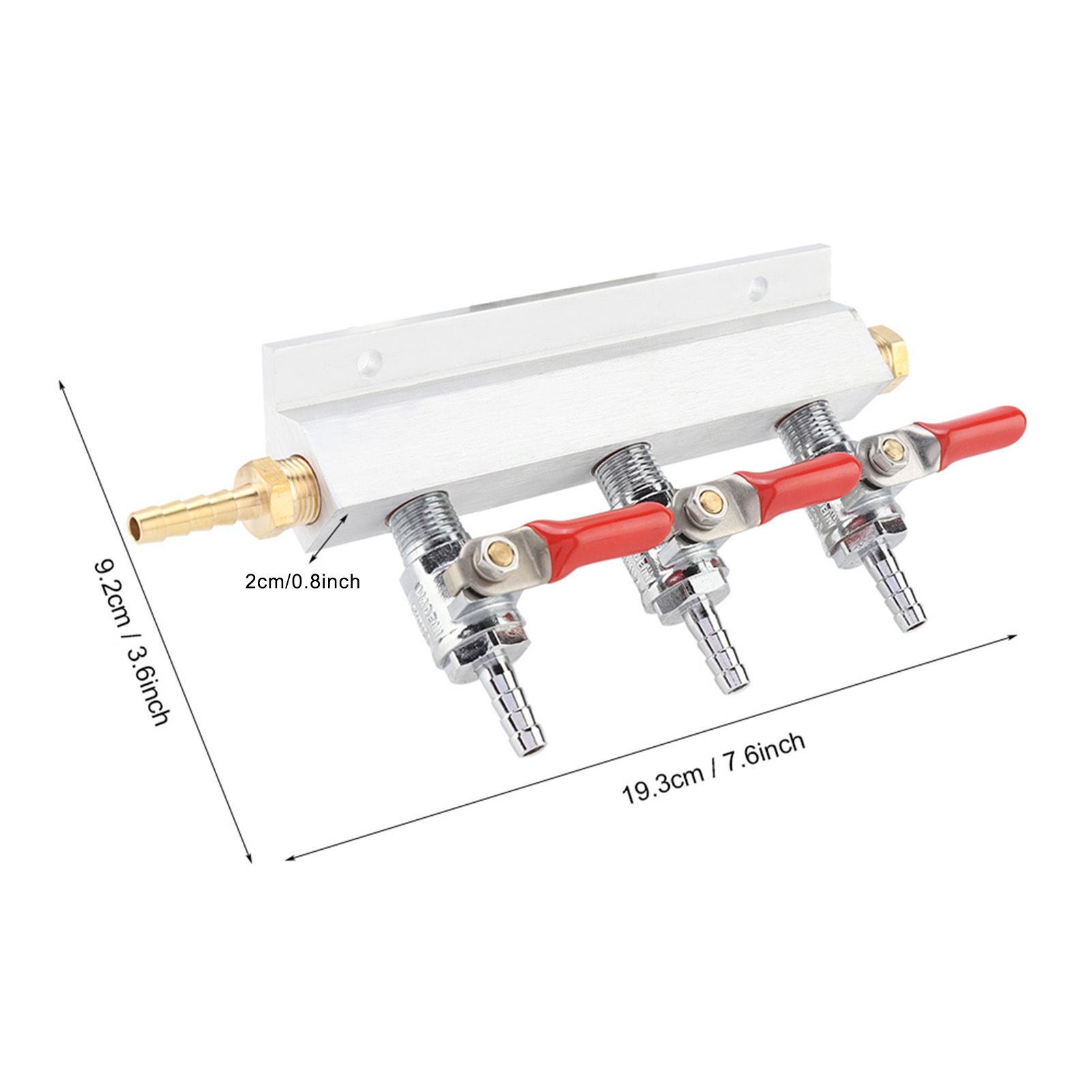 3 Way CO2 Gas Distribution Manifold Beer Dispensing Barrel Dispenser view 10
