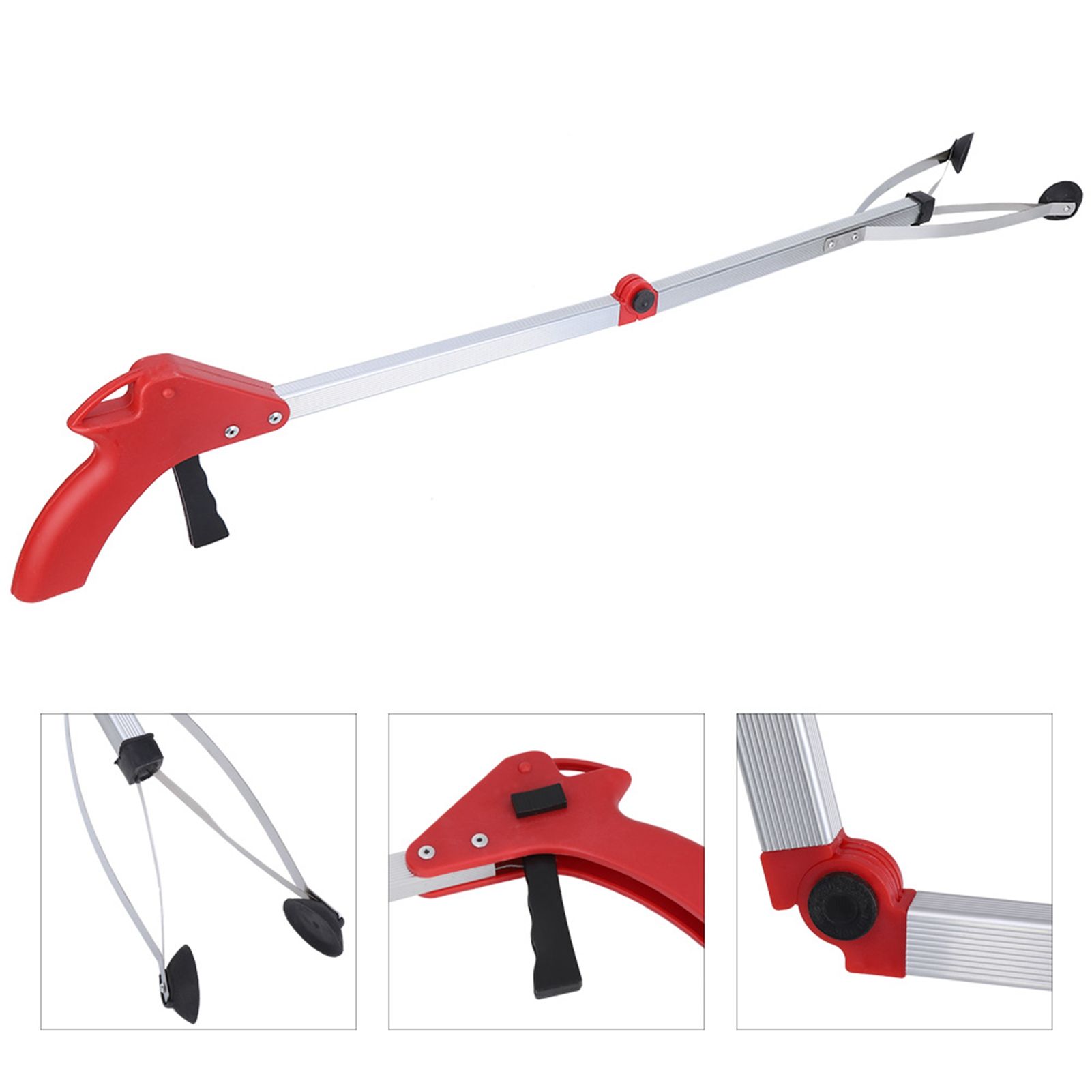 Garbage Picker Folding Trash Grabber for Garden Leaves Waste Pick Up(Red handle) view 11