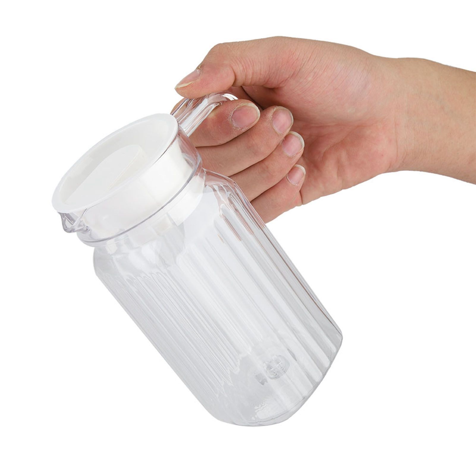 500ml Acrylic Transparent Juice Bottle Striped Water Ice Cold Juice Jug with view 7