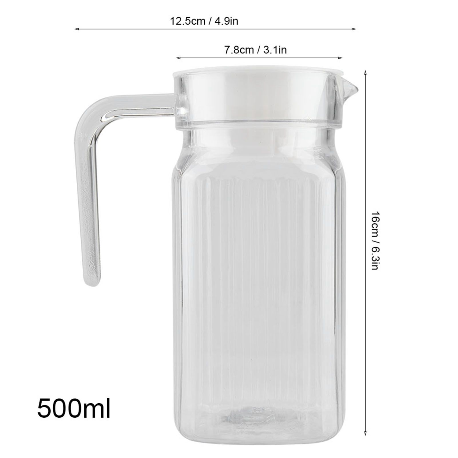 500ml Acrylic Transparent Juice Bottle Striped Water Ice Cold Juice Jug with view 9