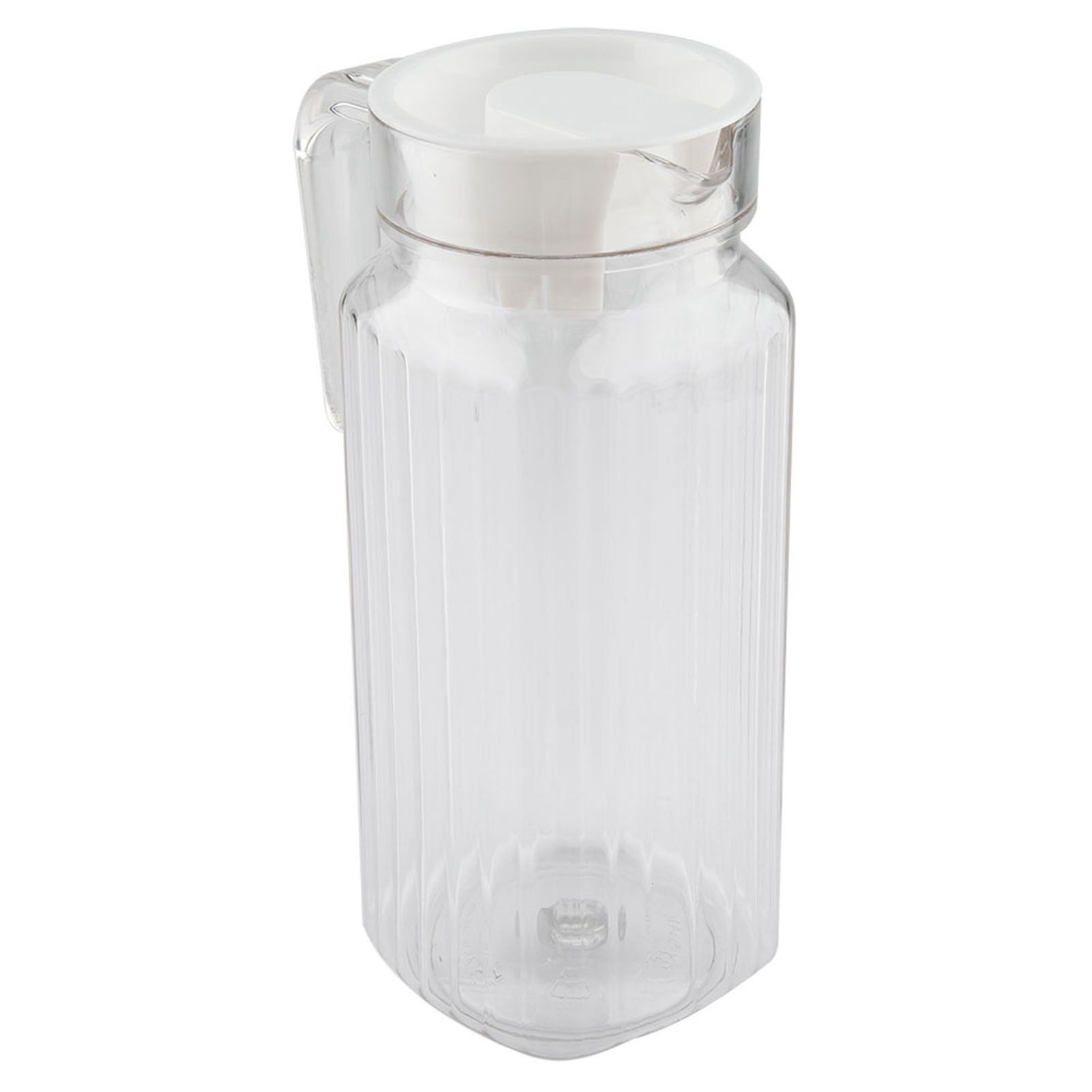 800ml Acrylic Transparent Juice Bottle Striped Water Ice Cold Juice Jug with