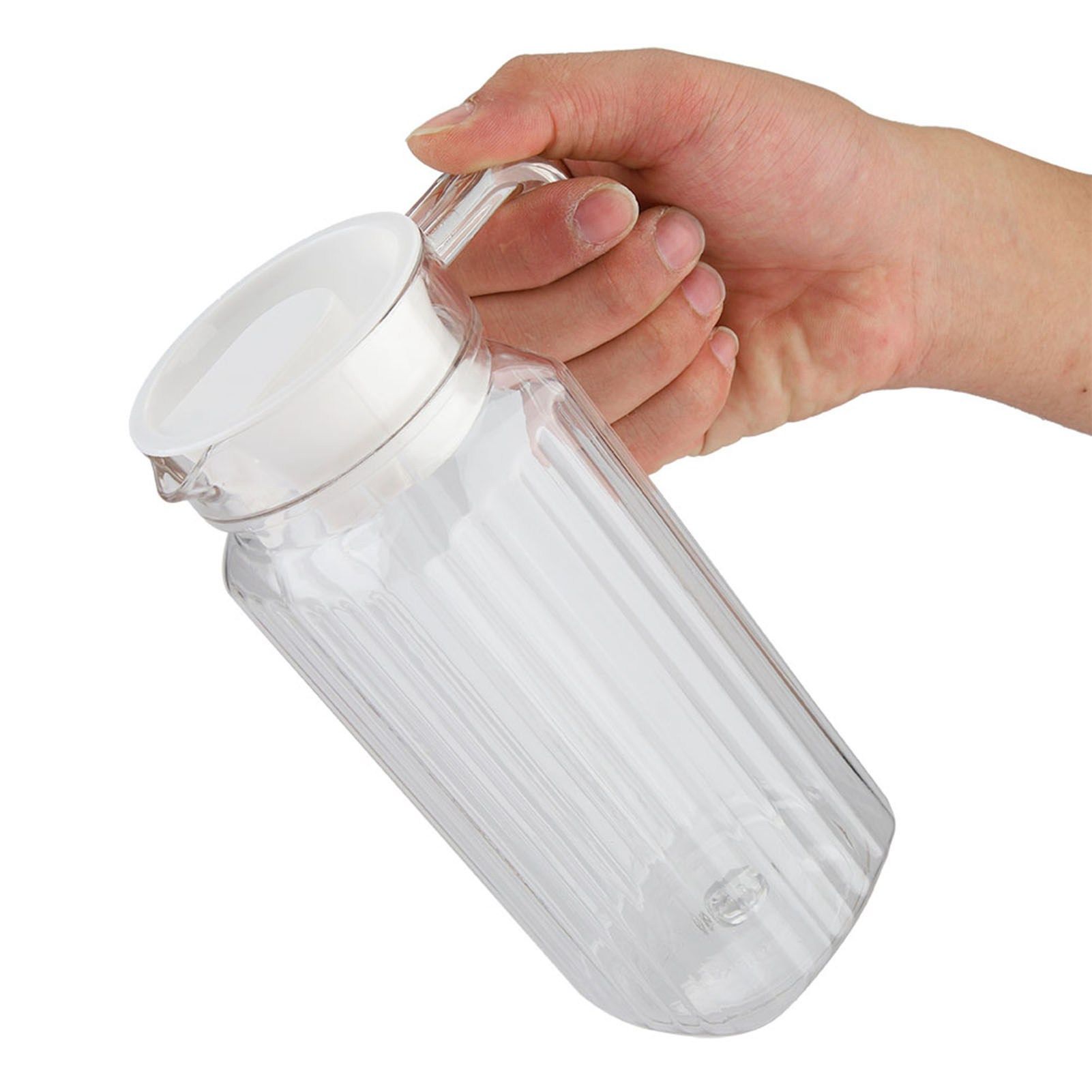 800ml Acrylic Transparent Juice Bottle Striped Water Ice Cold Juice Jug with view 7