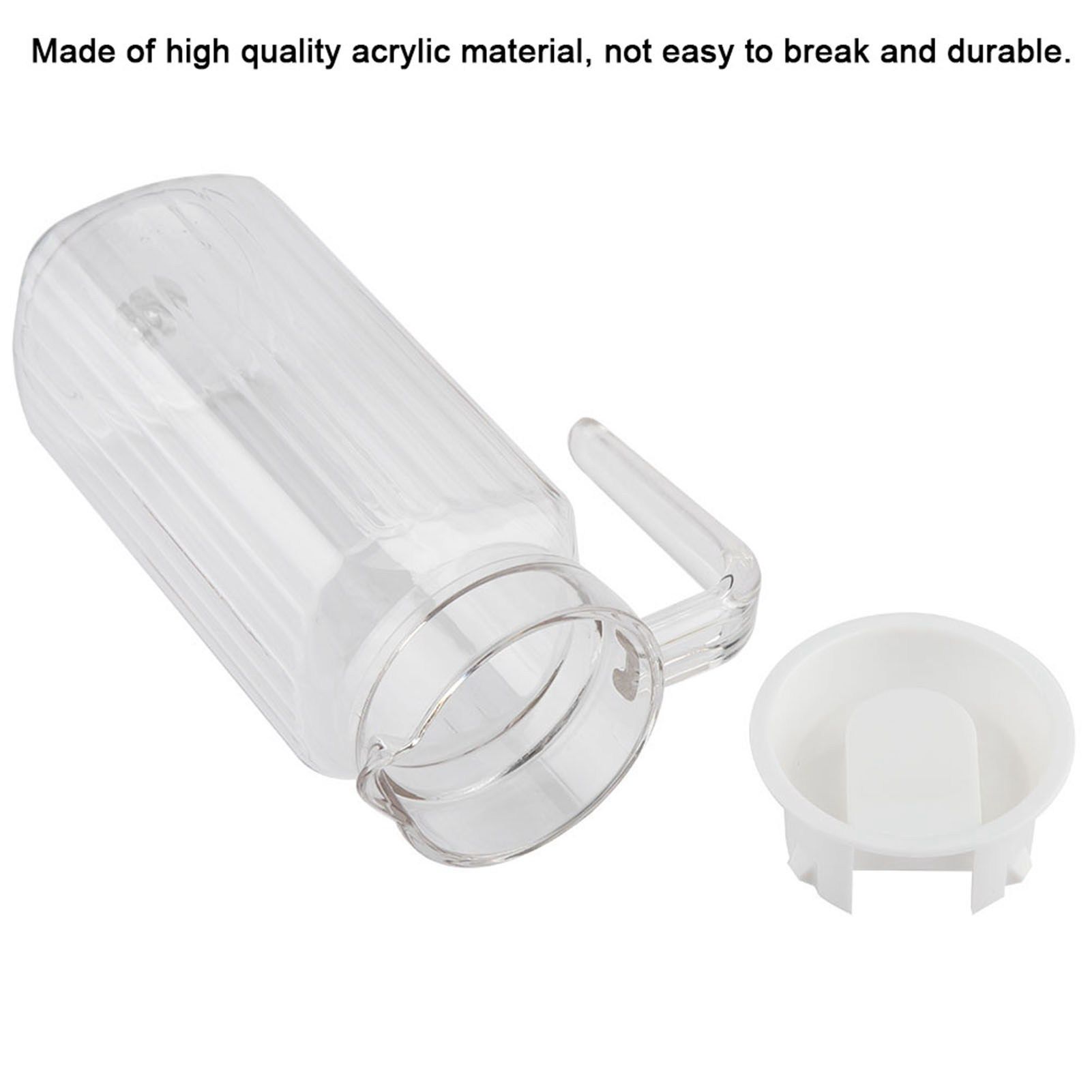 800ml Acrylic Transparent Juice Bottle Striped Water Ice Cold Juice Jug with view 10