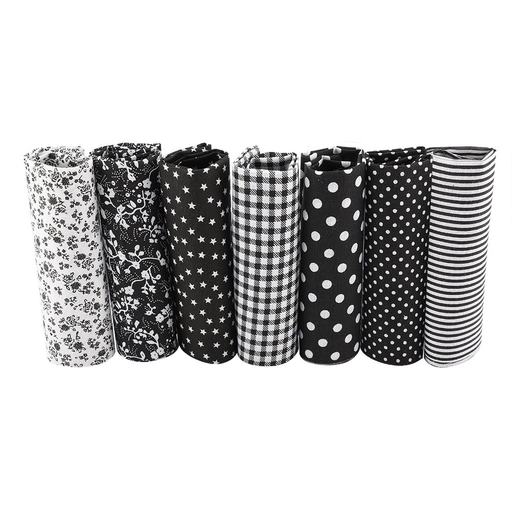 7pcs 50*50cm Cotton Fabric DIY Assorted Squares Pre Cut Bedding Kit Quarters — image 1
