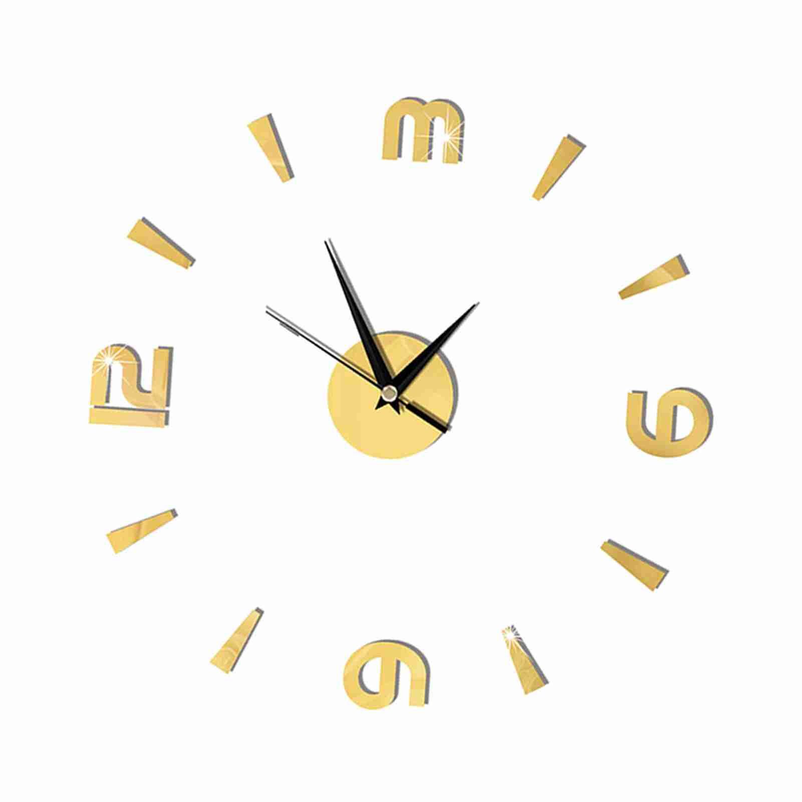 Wall Clock Sticker 1mm Acrylic Mirror Watch Decor DIY Wall Modern Home Office view 4