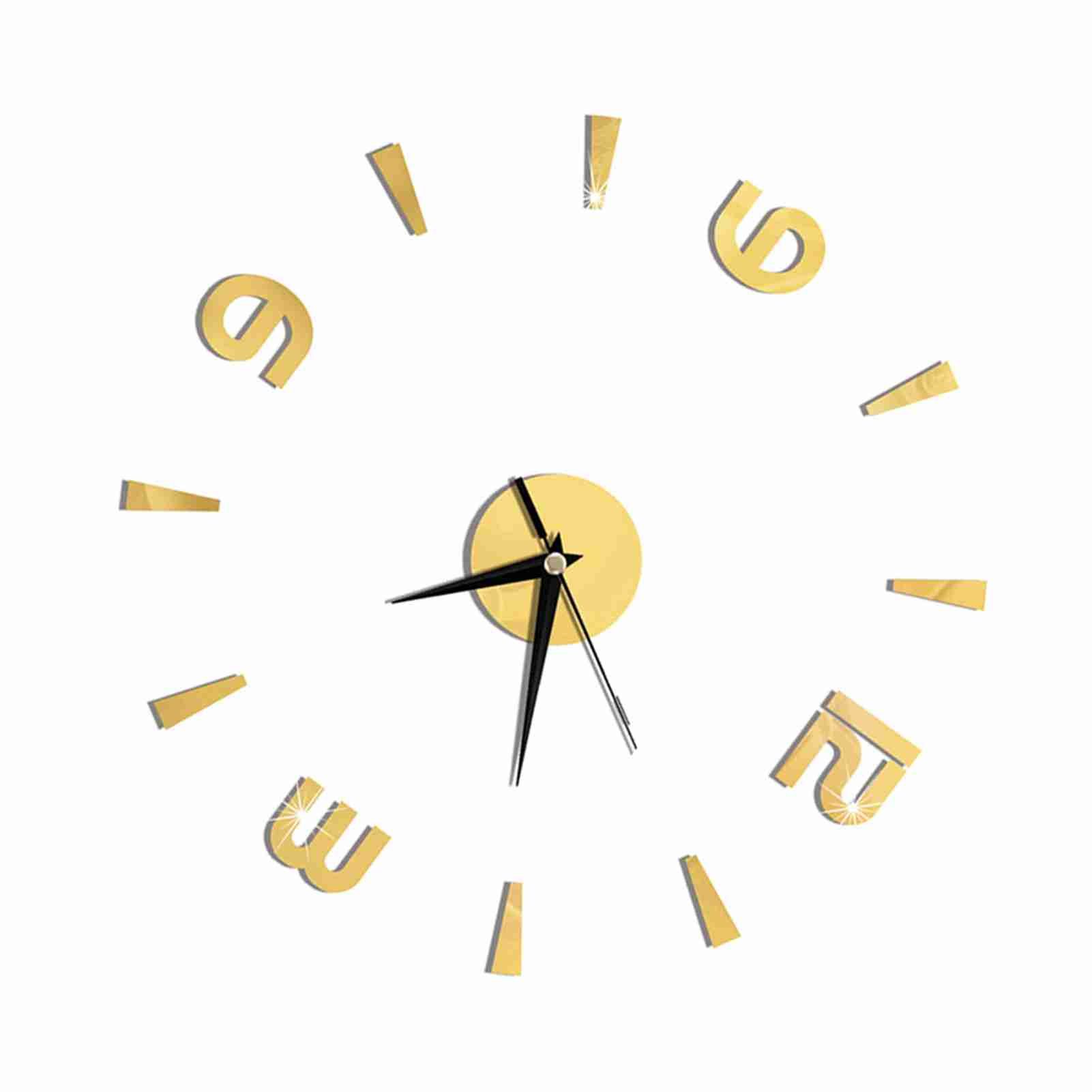 Wall Clock Sticker 1mm Acrylic Mirror Watch Decor DIY Wall Modern Home Office view 12