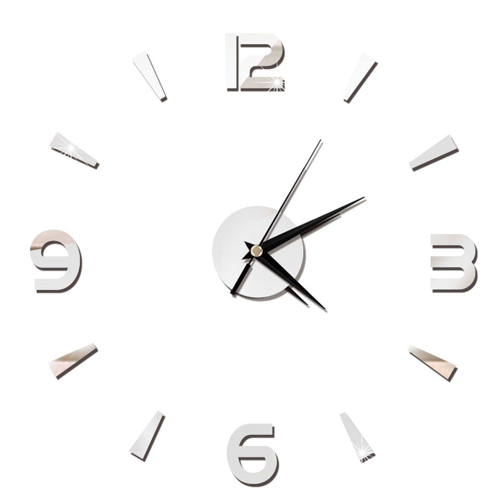 Wall Clock Sticker 1mm Acrylic Mirror Watch Decor DIY Wall Modern Home Office view 2