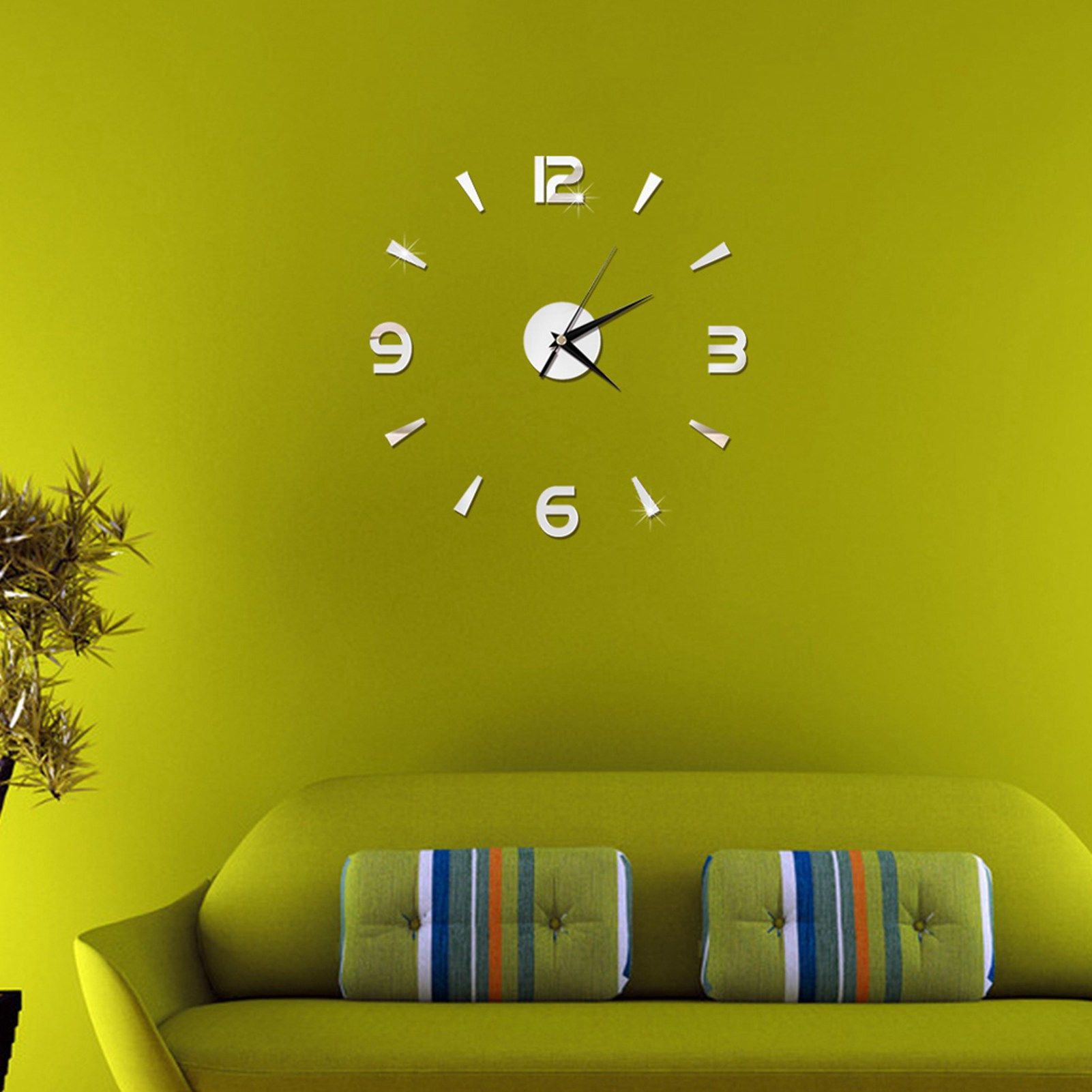 Wall Clock Sticker 1mm Acrylic Mirror Watch Decor DIY Wall Modern Home Office view 7