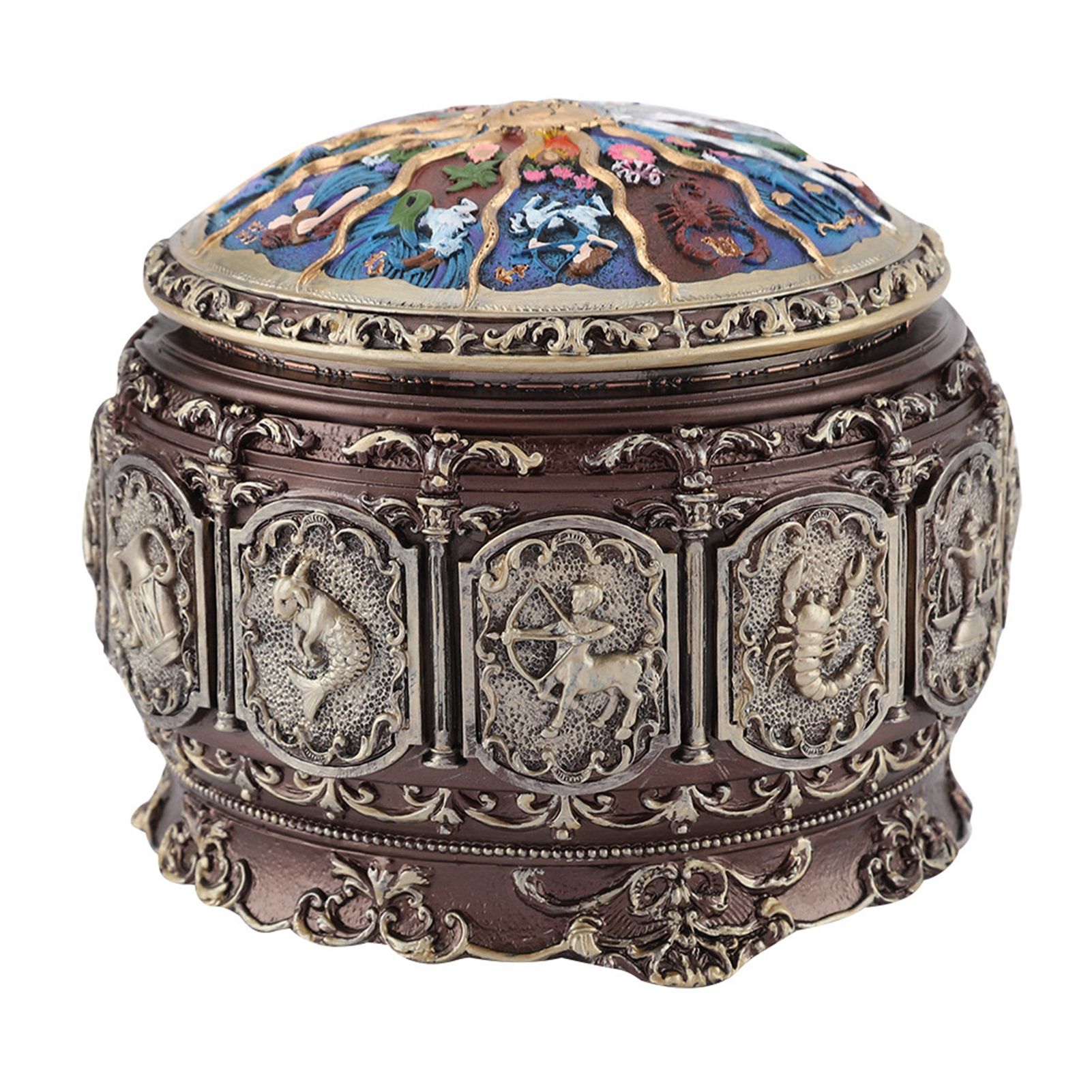 Vintage Music Box with 12 Constellations Rotating Goddess Twinkling LED view 3