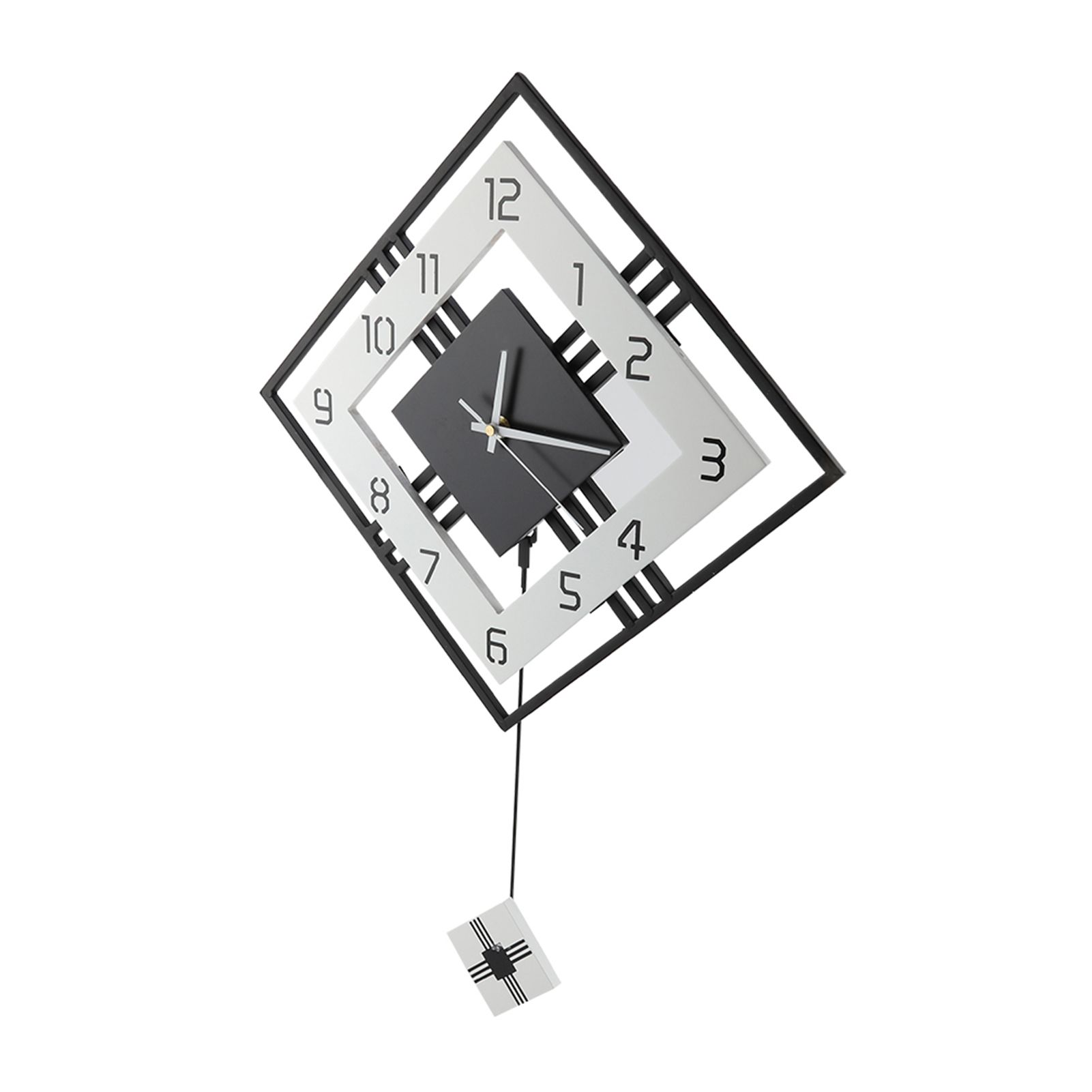 Modern Wall Mounted Clock Pendulum Hanging Clock Home Office Decor view 7