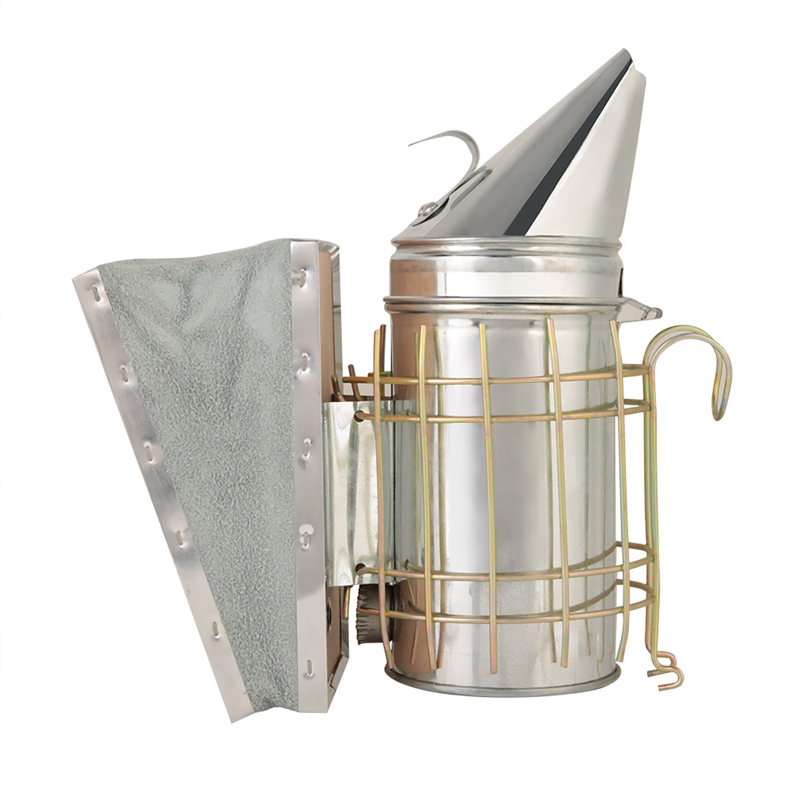 Galvanized Iron Beehive Smoker with Heat Shield Beekeeping Equipment view 3