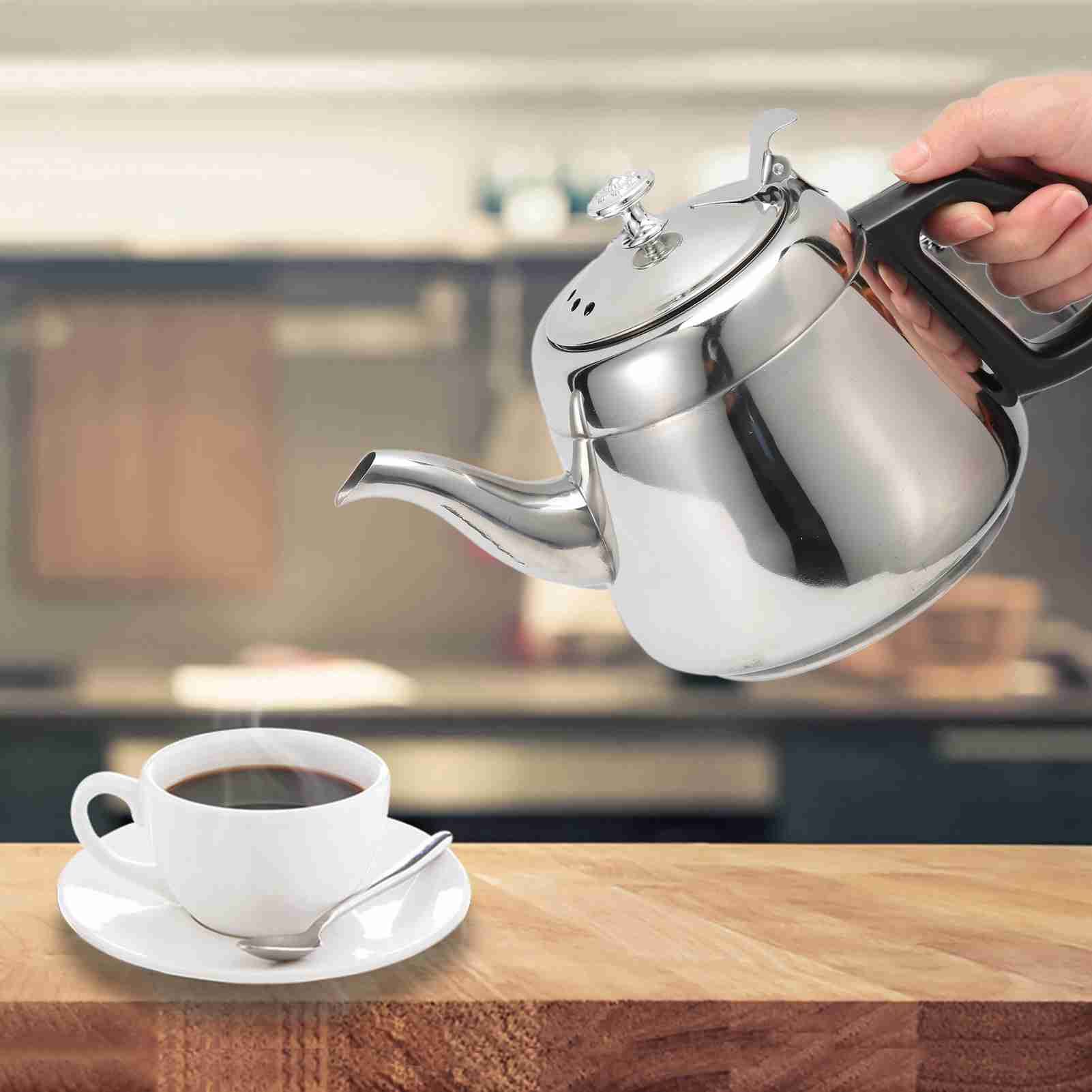 1.5l Stainless Steel StovE Top Teapot Coffee Pot Teaware Hot Water Kettle with view 9