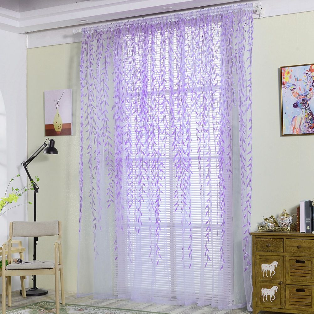 Sheer Window Rod Pocket Curtain Bedroom Balcony Drape Curtain Window
