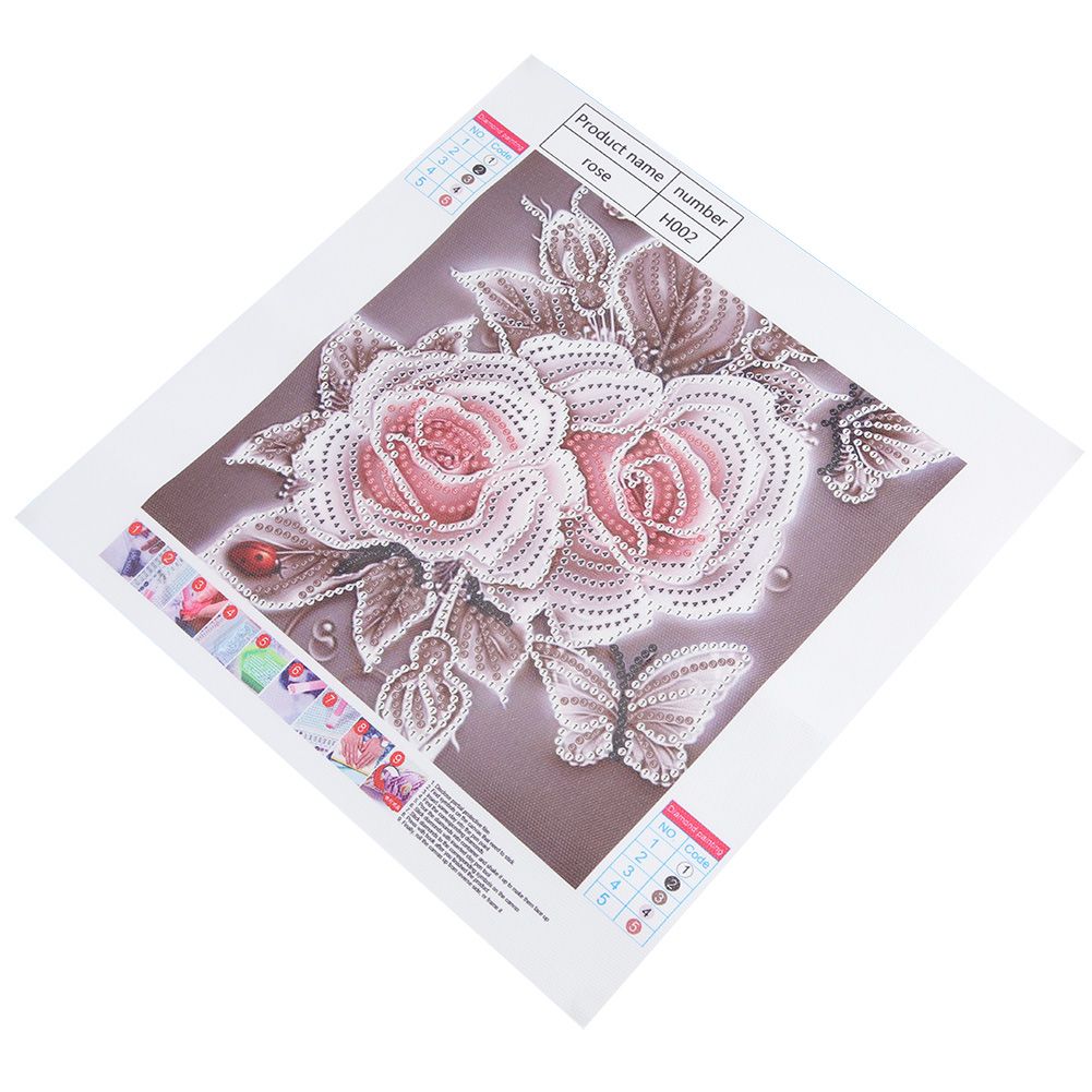 DIY 5D Rhinestone Painting Drill Rose Pattern Cross Stitch Kit Set Home view 9